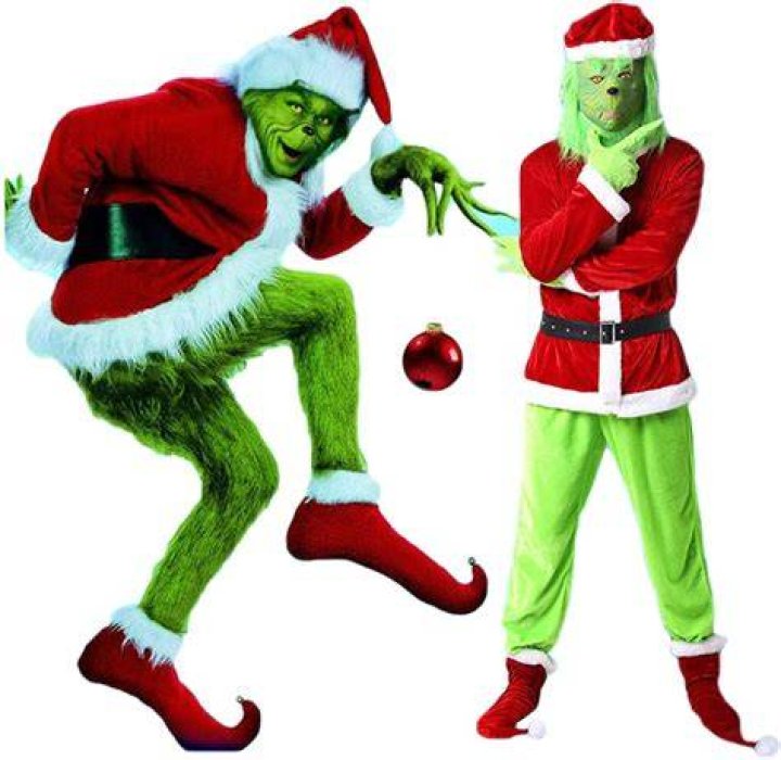 2020 Christmas Grinch Deluxe Costume for Men Adult Funny Halloween