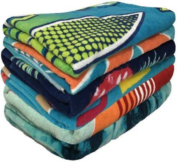 48 Bulk Assorted 100 Cotton Beach Towels 27" X 60" at