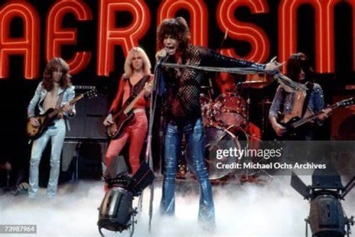 Aerosmith performing on the Midnight Special TV Show in Los Angeles, California, on November 24, 1978