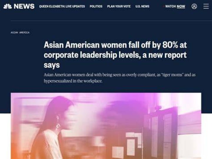 Asian American women fall off by 80% at corporate leadership levels, a new report says