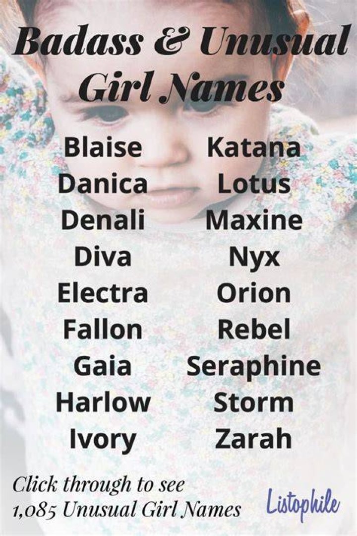 Badass and Unusual Girl Names in 2022 Unusual girl names, Baby girl