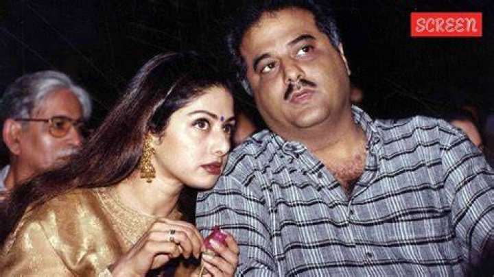 Boney Kapoor and Sridevi with Janhvi Kapoor