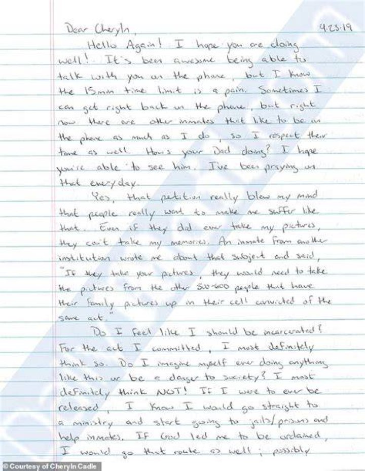 Cadle wrote to Watts three times before he answered
