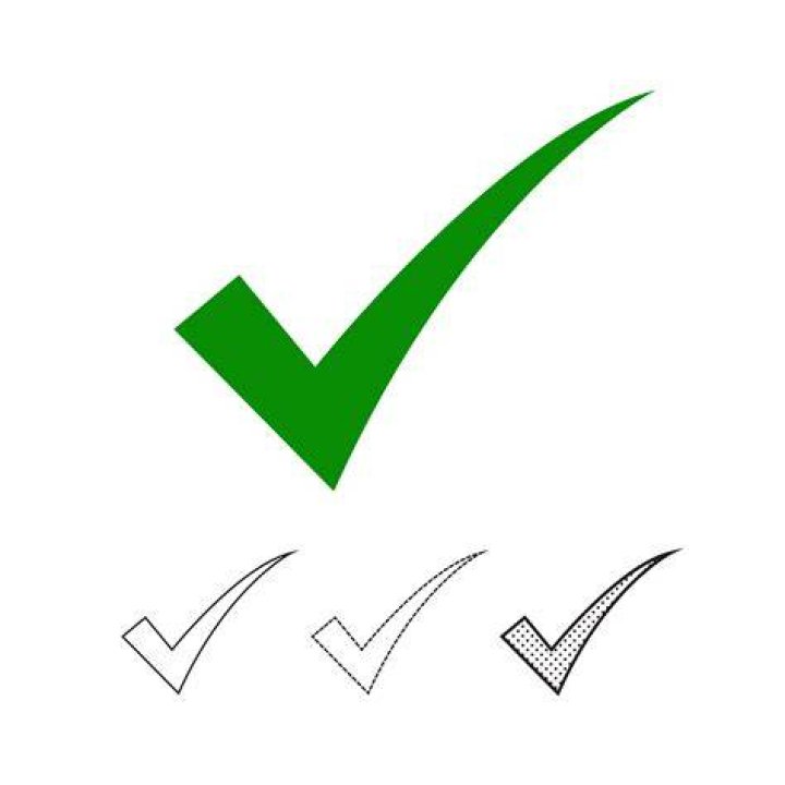 Check Mark Symbol Vector Art PNG, Vote Symbols Check Mark Icon Label