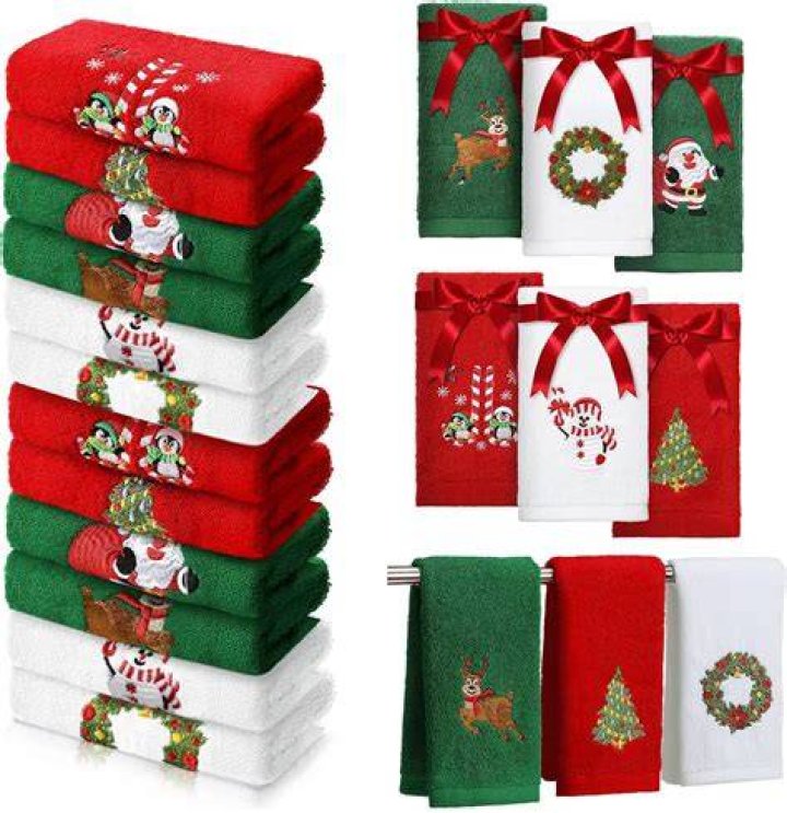 Christmas Ornament Hand Towel Set