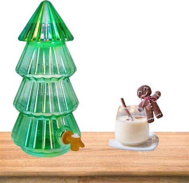 Christmas Tree Shaped Glass Drink Dispenser