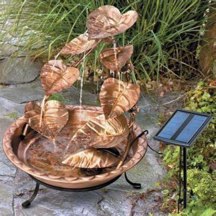 copper leaf fountain