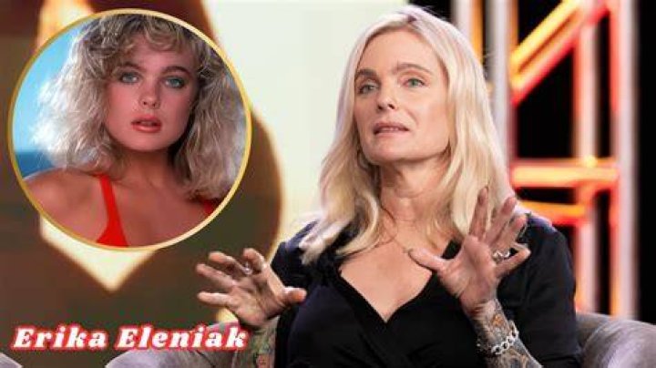  Erika Eleniak has swapped blonde tresses for a shorter 'do