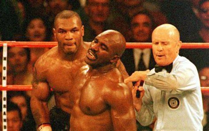 Evander Holyfield slammed the referee for stopping his comeback early