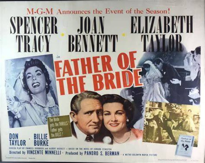 FATHER OF THE BRIDE, Original Elizabeth Taylor Marriage Movie Poster Original Vintage Movie