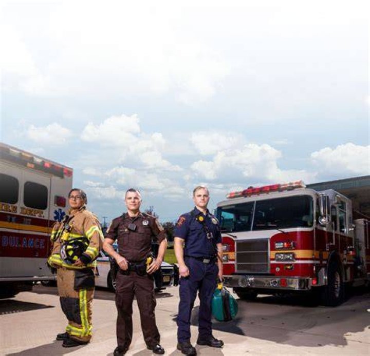 First responders are pictured at the crash scene