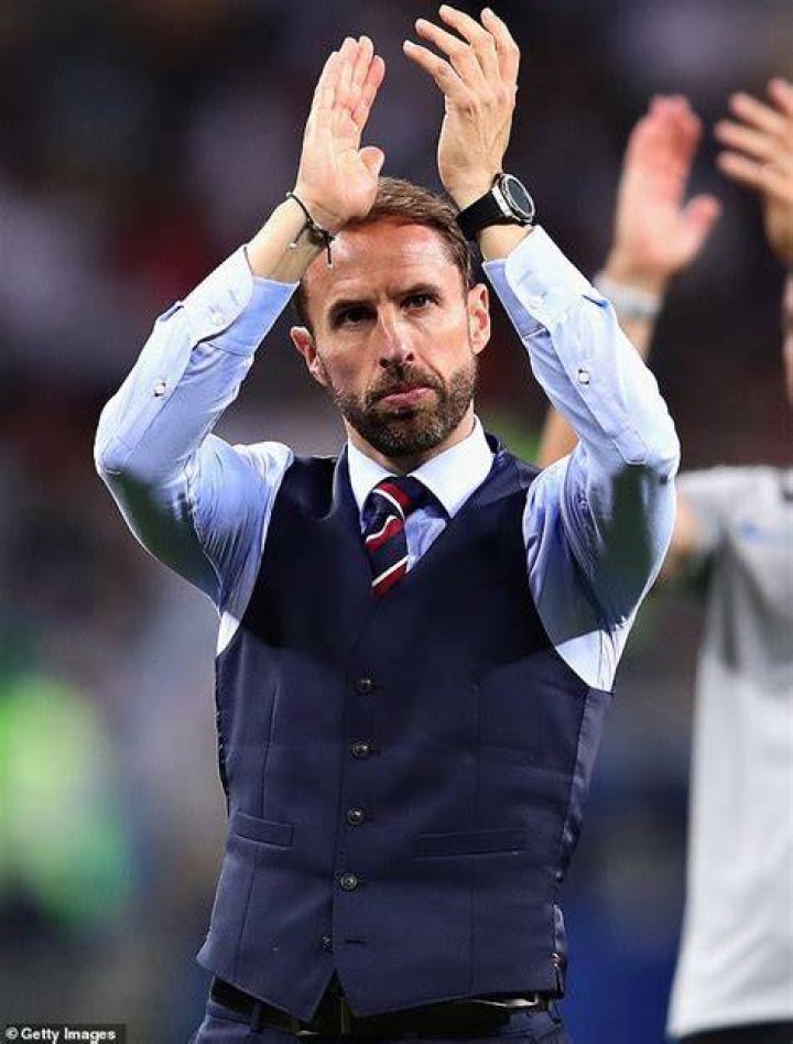 Gareth Southgate wore these matching £279 Percival trousers to complete his outfit