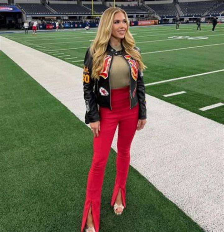 Gracie Hunt posed on the sidelines ahead of Thursday Night Football