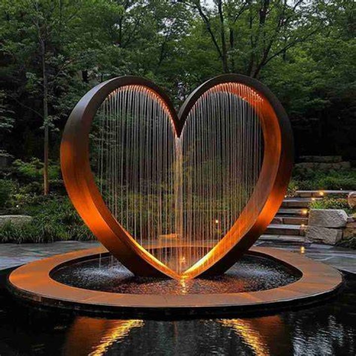 heart-shaped fountain