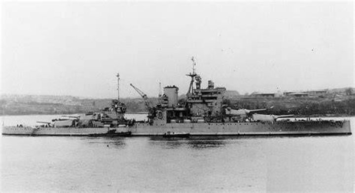 HMS Valiant - Philip was manning the ship's spotlight during a dangerous firefight