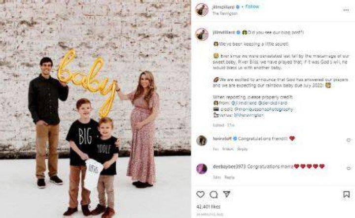 Jill is expecting their third son