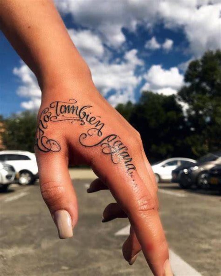 Karol G Hand Tattoo