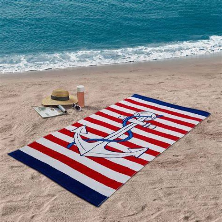 Mainstays Oversized Cotton MultiColor Beach Towel, Beach Party