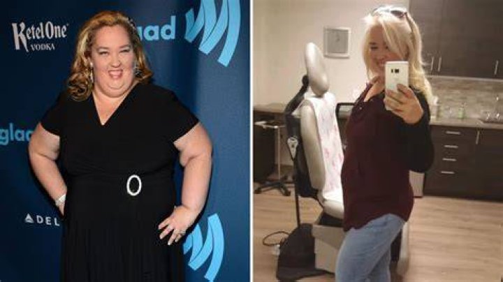 Mama June shows off inner thigh tattoo in red swimsuit as family begs her to leave bad news boyfriend