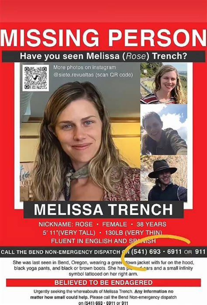 Melissa Rosann Trench, 38, was last seen on December 26