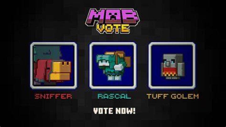 Minecraft mob vote announcement on Craiyon