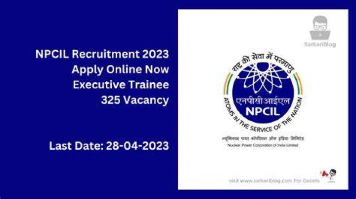 NPCIL Executive Trainee recruitment 2023 through GATE, NPCIL Jobs, latest government jobs