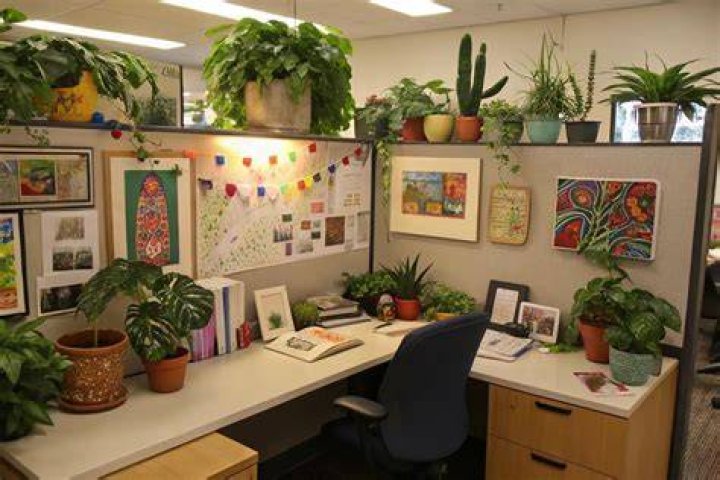 Office space is ornately decorated