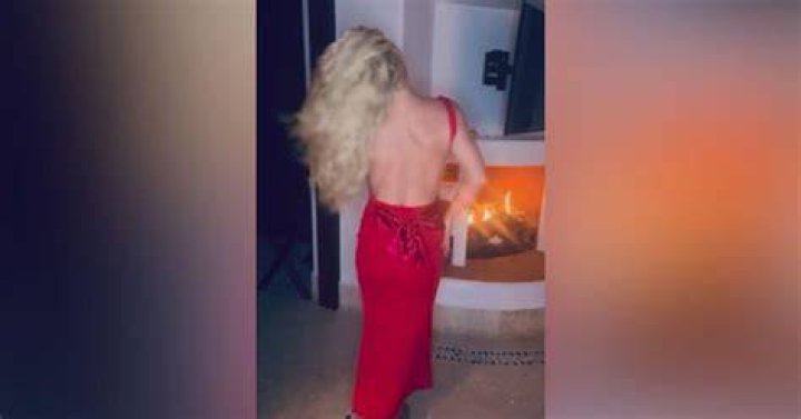 On Instagram, the singer twirled around in a bright red bikini