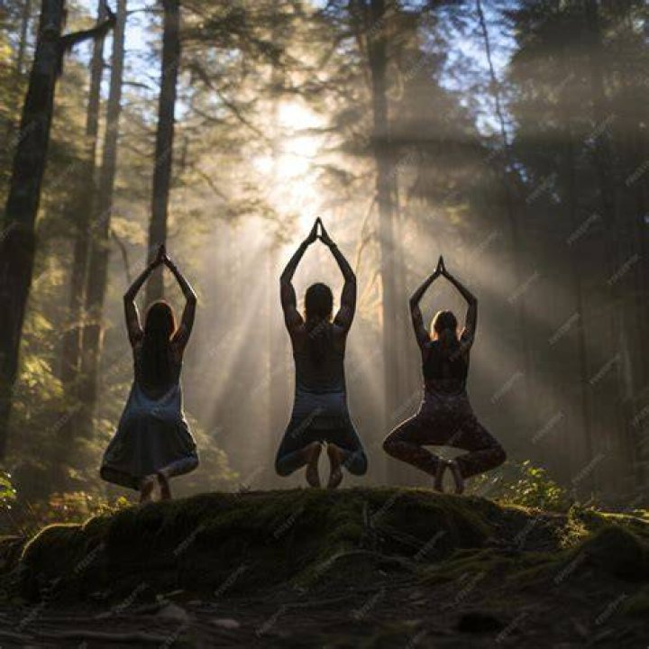 Outdoor yoga in the woods. Photo courtesy Blackberry Farm