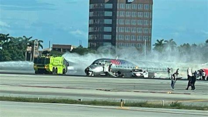 Plane catches fire at Miami International Airport after crash landing