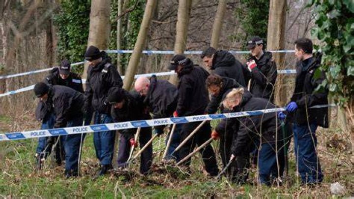 Police searched the wooded area where Lily's body was found for any trace evidence left behind