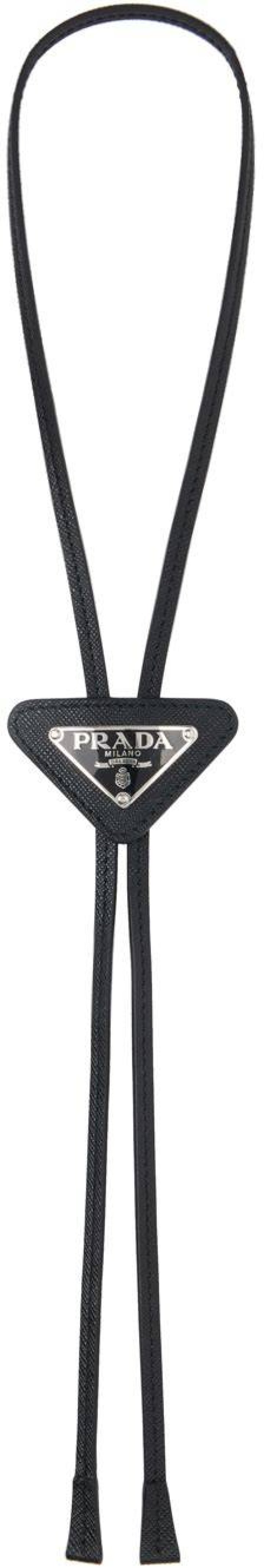 Prada logoplaque Leather Bolo Tie Farfetch