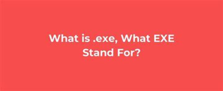 Quick Answer: What Does Exe Stand For