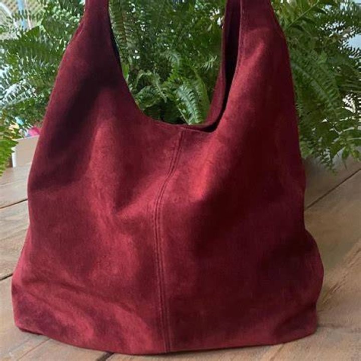 red suede bag
