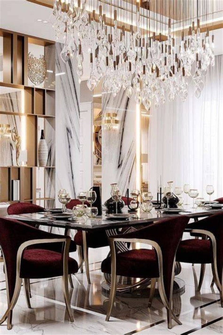 Regal looking dining spaces can house large numbers of guests