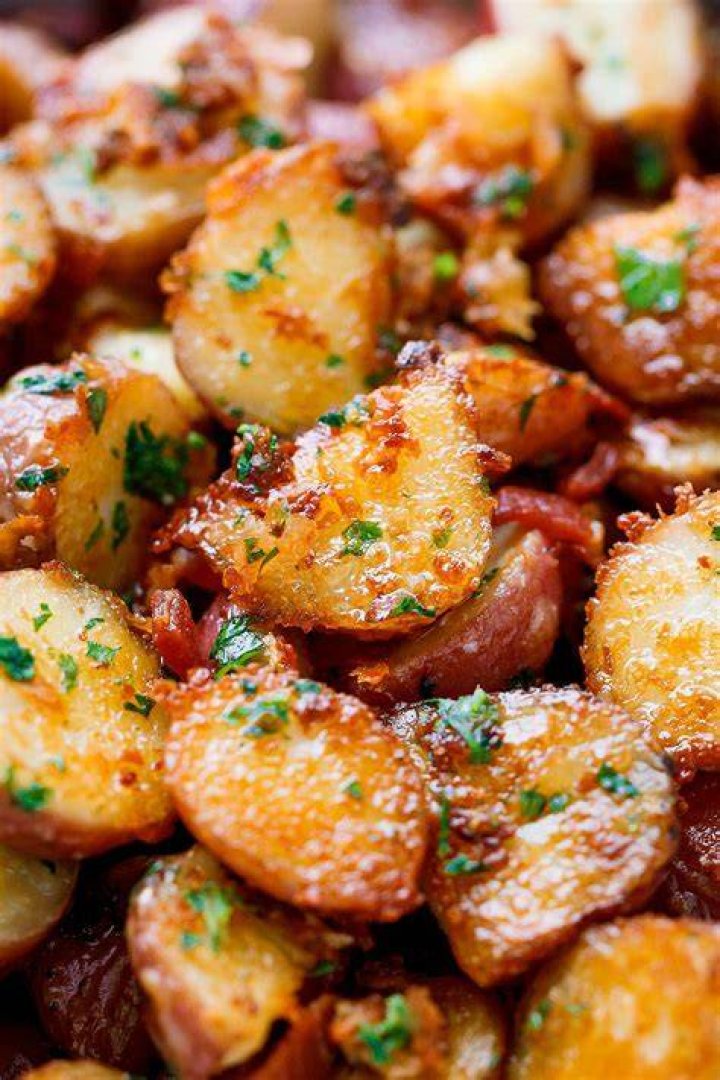Roasted Garlic Butter Parmesan Potatoes Are Crispy and Golden Kitchen