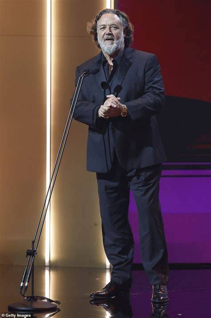 Russell Crowe pictured at the 2002 BAFTAs