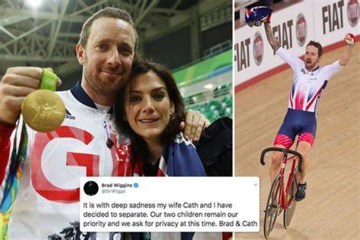 Sir Bradley Wiggins and wife Cath from who he is now separated