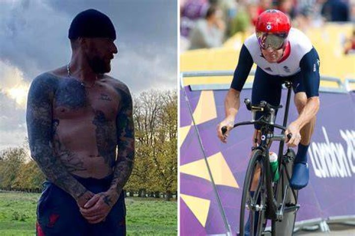 Sir Bradley Wiggins showed off his new ink and bulked-out body