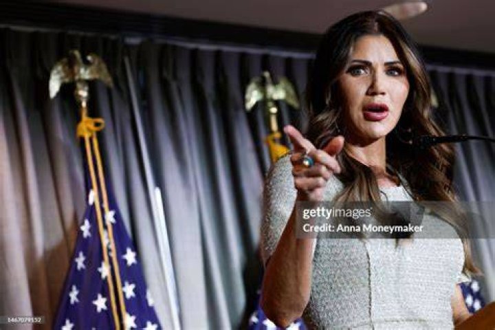 South Dakota Governor Noem speaks to supporters at the North Carolina GOP convention