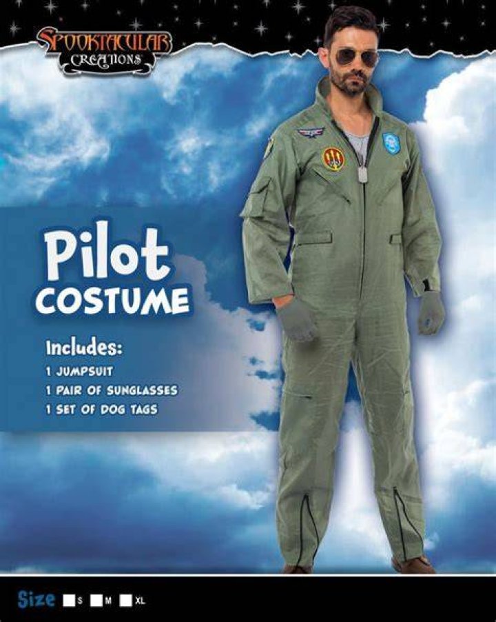 Spooktacular Creations Top Gun Costume Adult Women, Flight Pilot Costume for Halloween Dress Up Party, Cosplay Theme Party-S