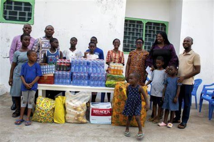 Staff at the orphanage where he's being cared for say he's always smiling