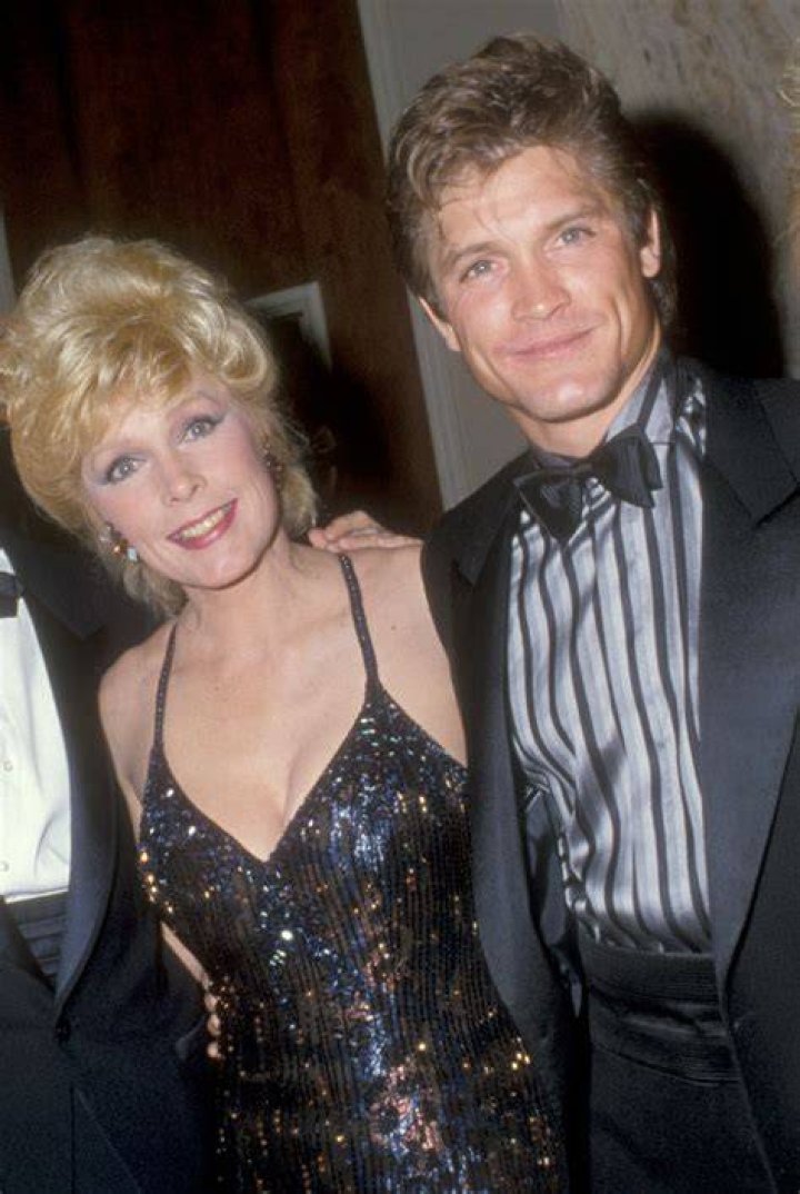 Stella Stevens and her son, Andrew, in Beverly Hills in 1981