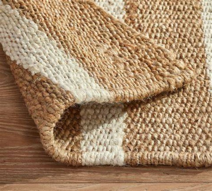 striped jute rug