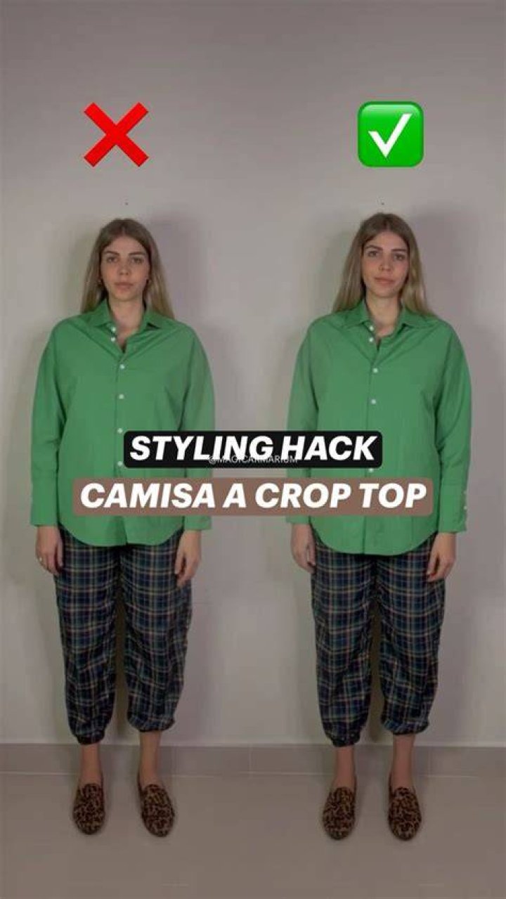 Styling the hack requires putting a shirt on backwards, twisting it in the center