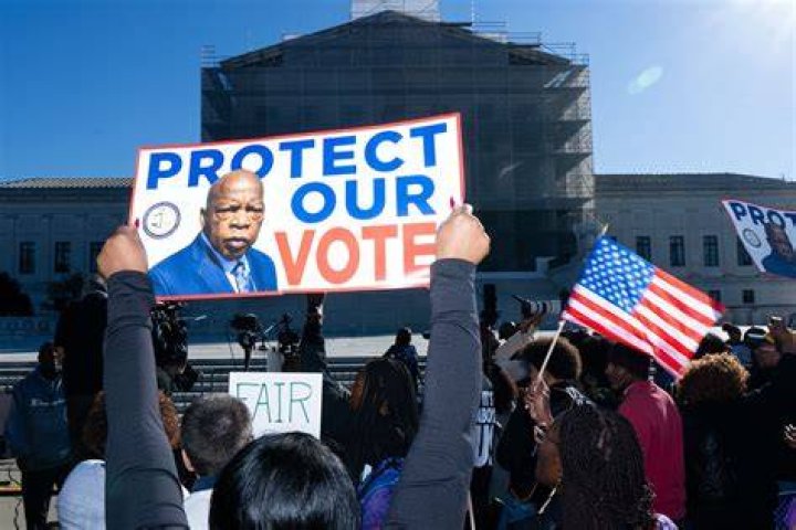Supreme Court Voting Rights Protest