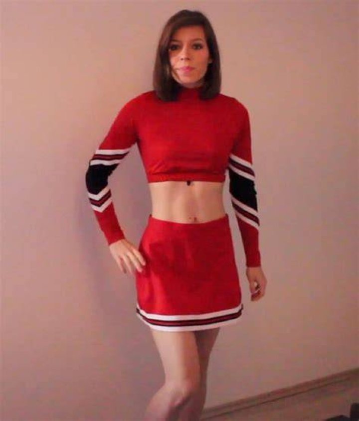 Ten years later, her skirt hung loose and low on her waist because she lost weight