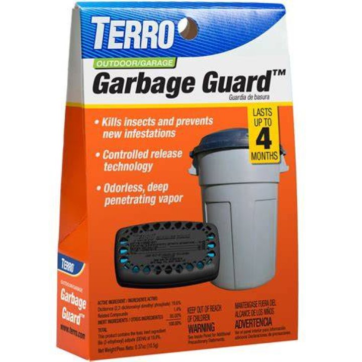 TERRO TGarbage Guard Trash Can Insect Killer Kills Flies, Maggots, Roaches, Beetles, and Other Insects