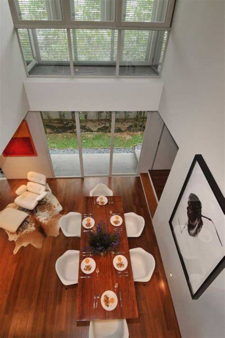 The abode has an open-floor plan
