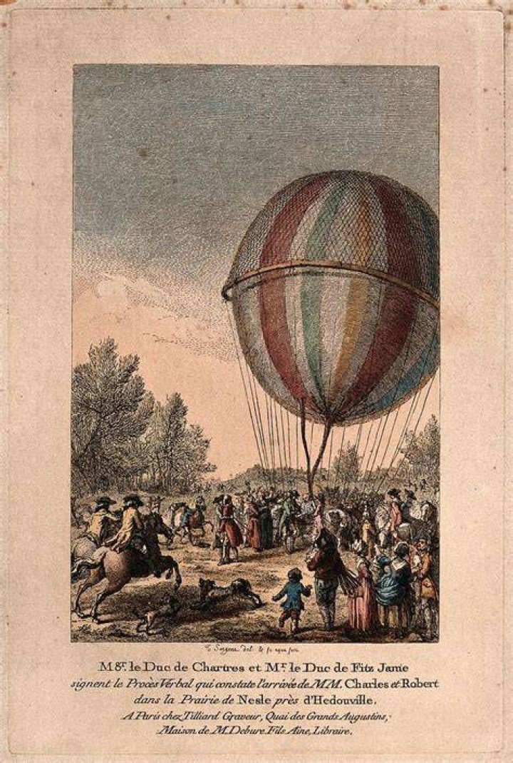 The balloon eventually landed in someone's backyard
